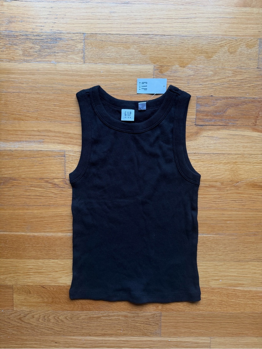 NWT GAP Kids Black Ribbed Tank Top - Size M (8)